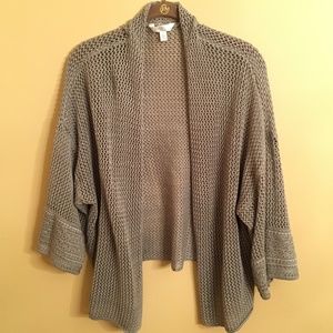 grey shawl cardigan